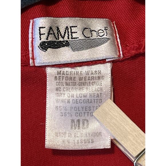 Murray’s Cheese Red Chef Coat Jacket FAME MEDIUM “We Know Cheese” Uniform - Picture 5 of 8